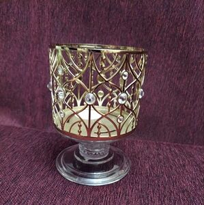 Glass stand candle holder by bath and body works